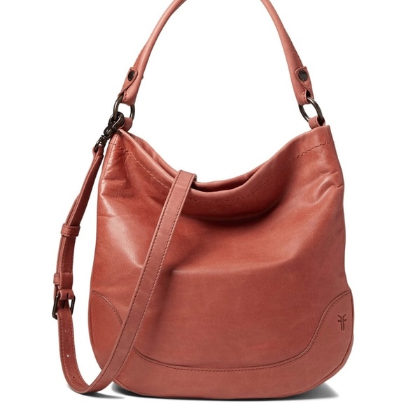 Frye Handbags - Frye Melissa Hobo Pink Frye Melissa Leather Hobo Bag Pink Taupe One Size Handbag